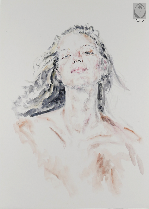 oil on paper - olio su carta di Piro